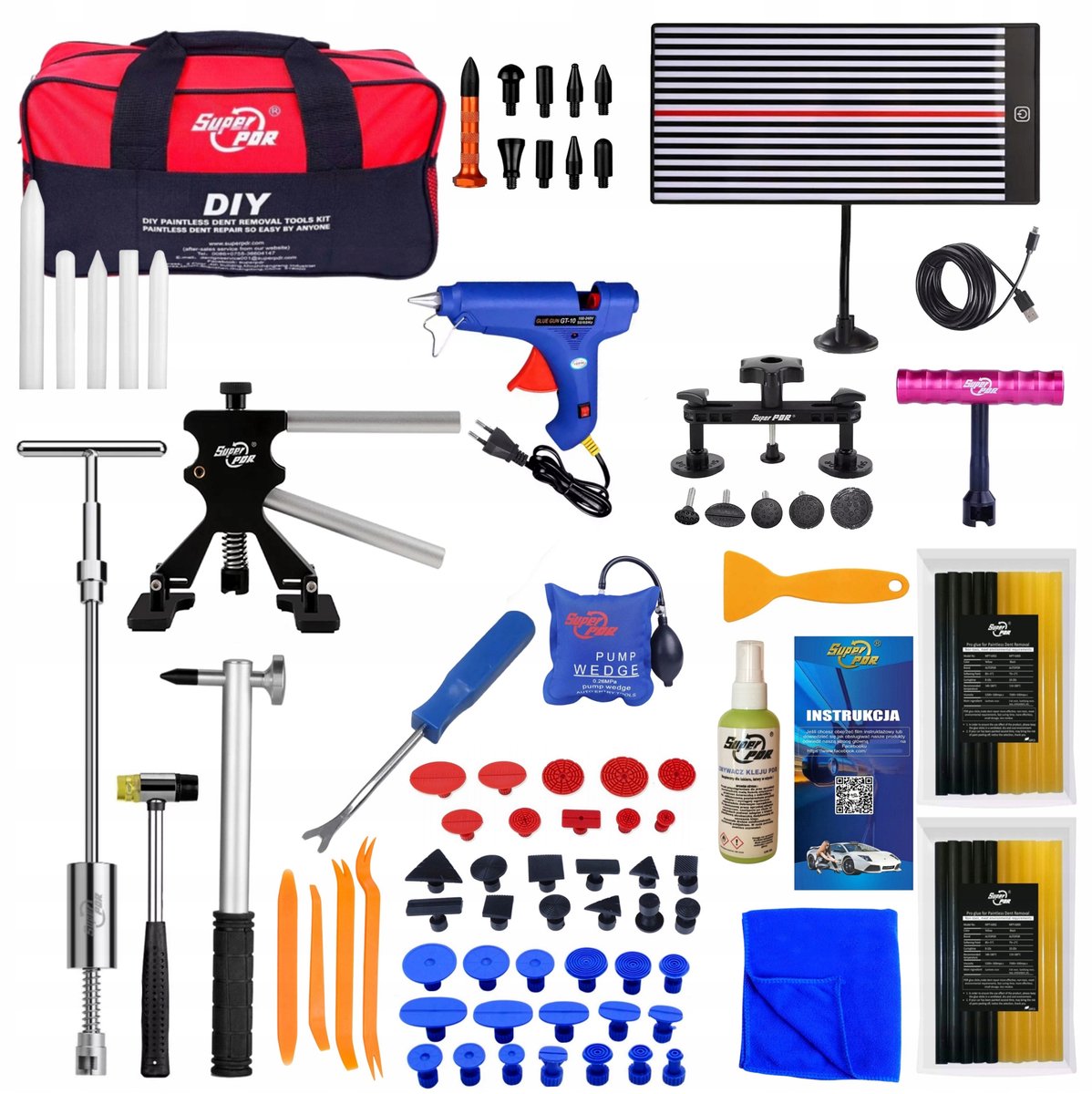 PDR Gereedschap Set - Deuk Verwijderen na Hagelschade
