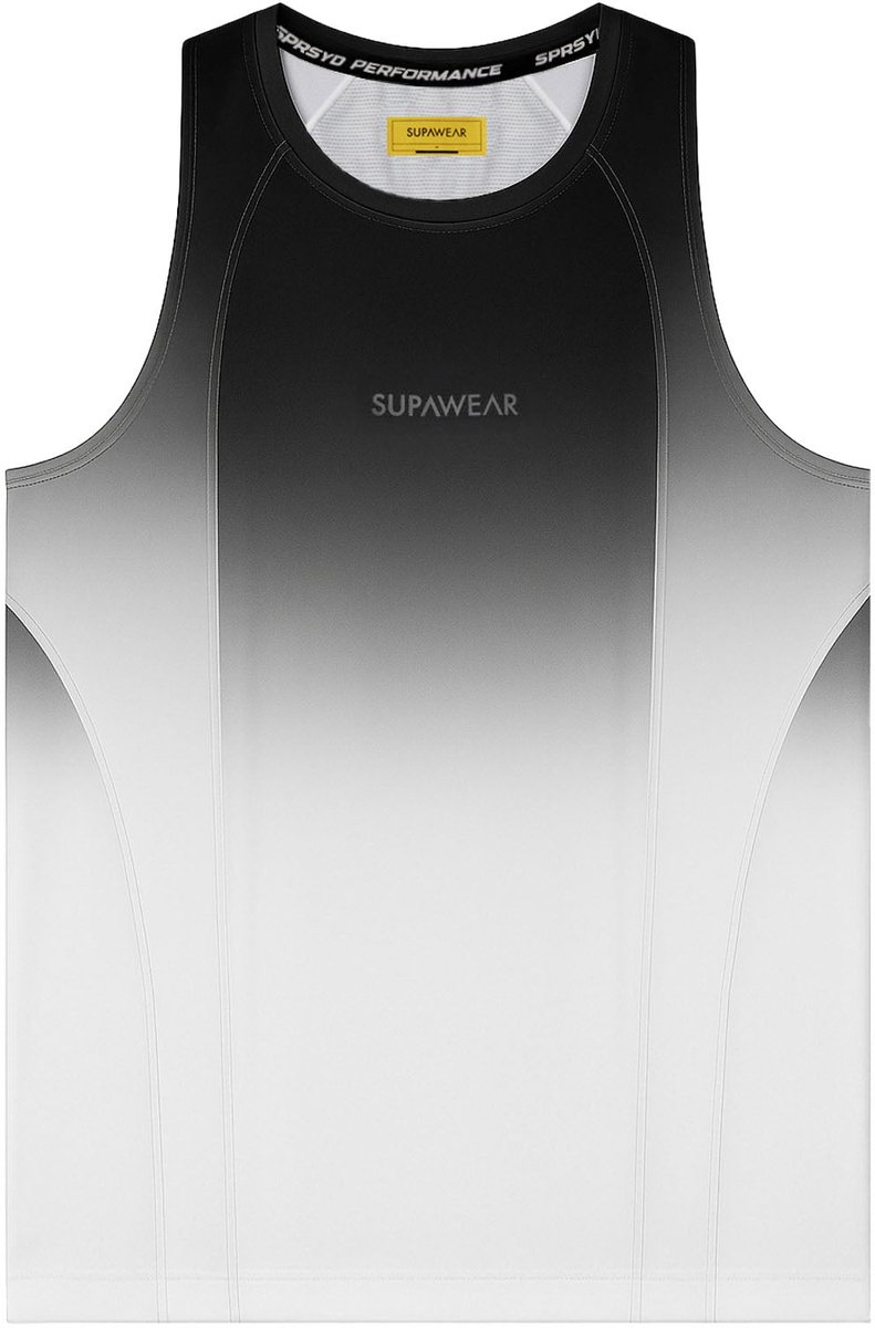 SUPAWEAR SPR Performance Gradient Singlet Black/White - MAAT L
