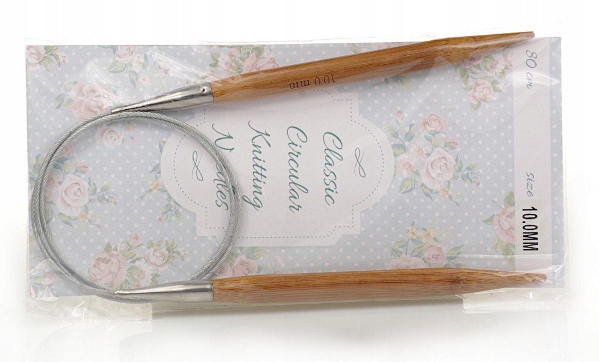 Bamboe Breinaalden met Staalkabel - 80cm - 10.0mm