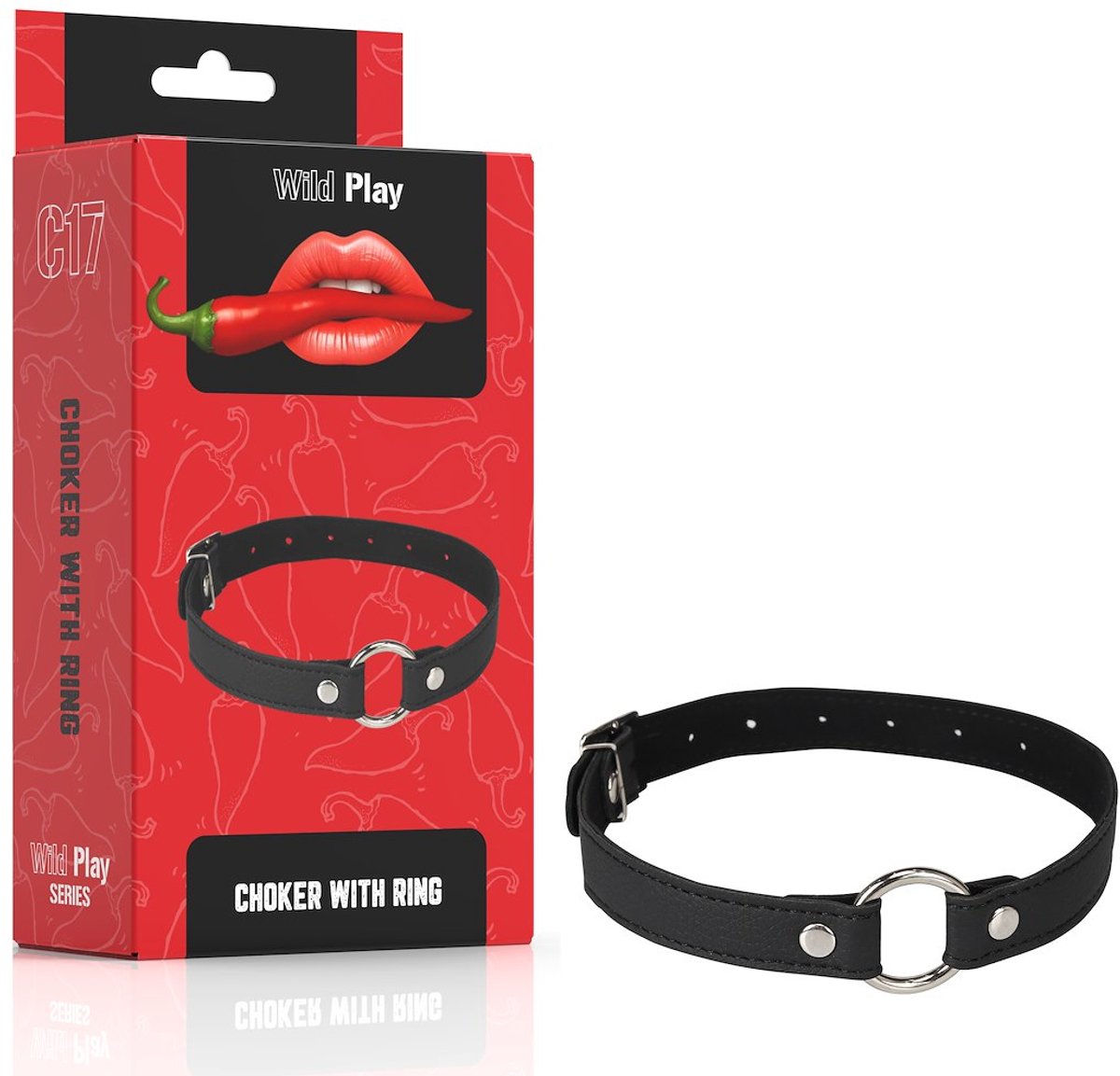 HALSBAND MET METALEN RING EROSPACE WILD PLAY C17
