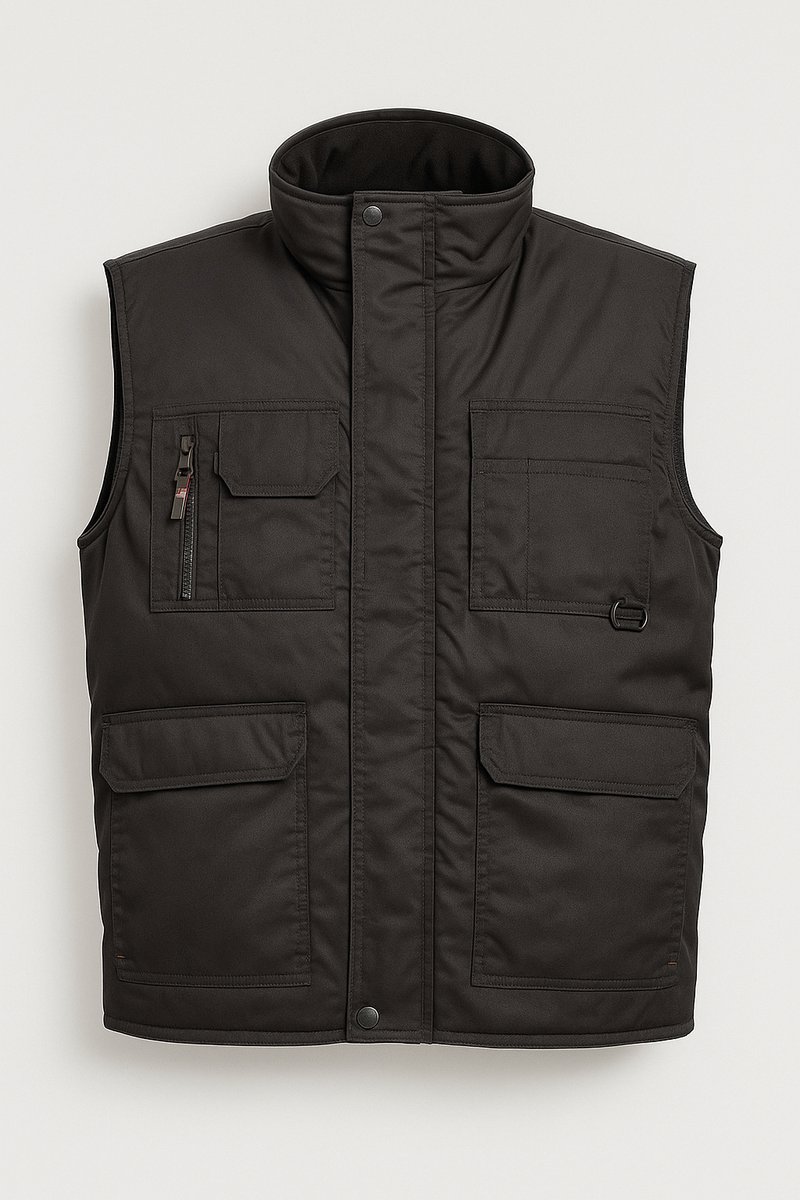 Bodywarmer dames Herock Diana – – werkvest met zakken en rits – comfortabele gevoerde werk bodywarmer Zwart