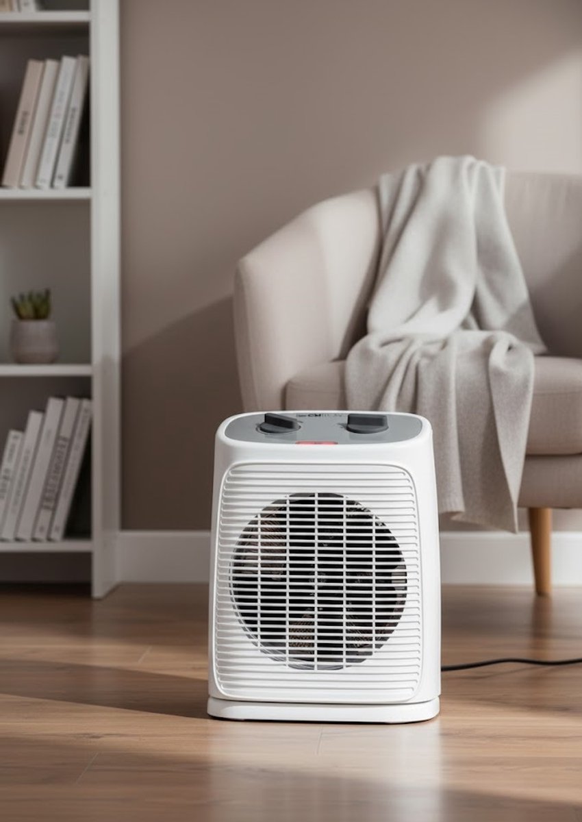 Compacte Oscillerende Elektrische Ventilatorkachel WarmBreeze - Ventilatorkachel WarmBreeze 2000W – Thermostaat - Medahomestore