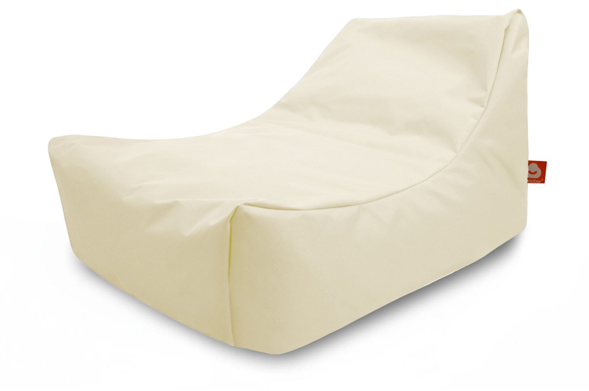 Whoober loungestoel zitzak Bali outdoor crème - Wasbaar - Voor binnen en buiten