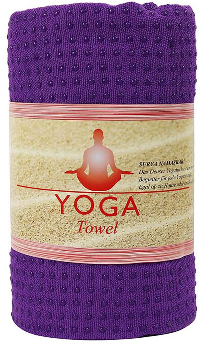 Deuser yoga Handdoek met Antislip Noppen Violet