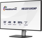 iiyama ProGraphic HB3201UHSNP-B1 - 32 inch - 4K - IPS Black 2.0 - Verstelbaar - DCI-P3(99%) - USB-C Dock