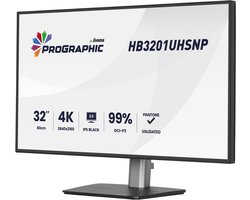 iiyama ProGraphic HB3201UHSNP-B1 - 32 inch - 4K - IPS Black 2.0 - Verstelbaar - DCI-P3(99%) - USB-C Dock