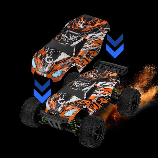 Overmax X-Monster 3.0 & 3.5 – Carrosserie pour voiture RC, capot de rechange pour monster truck, look renouvelé, durable et léger, installation facile, personnalisez votre RC, idéale pour courses et cascades tout-terrain