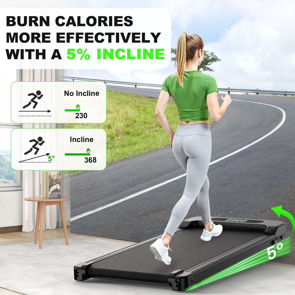 4-in-1 loopband - Loopband met 5% helling - 1-8 km/u - afbeelding 2