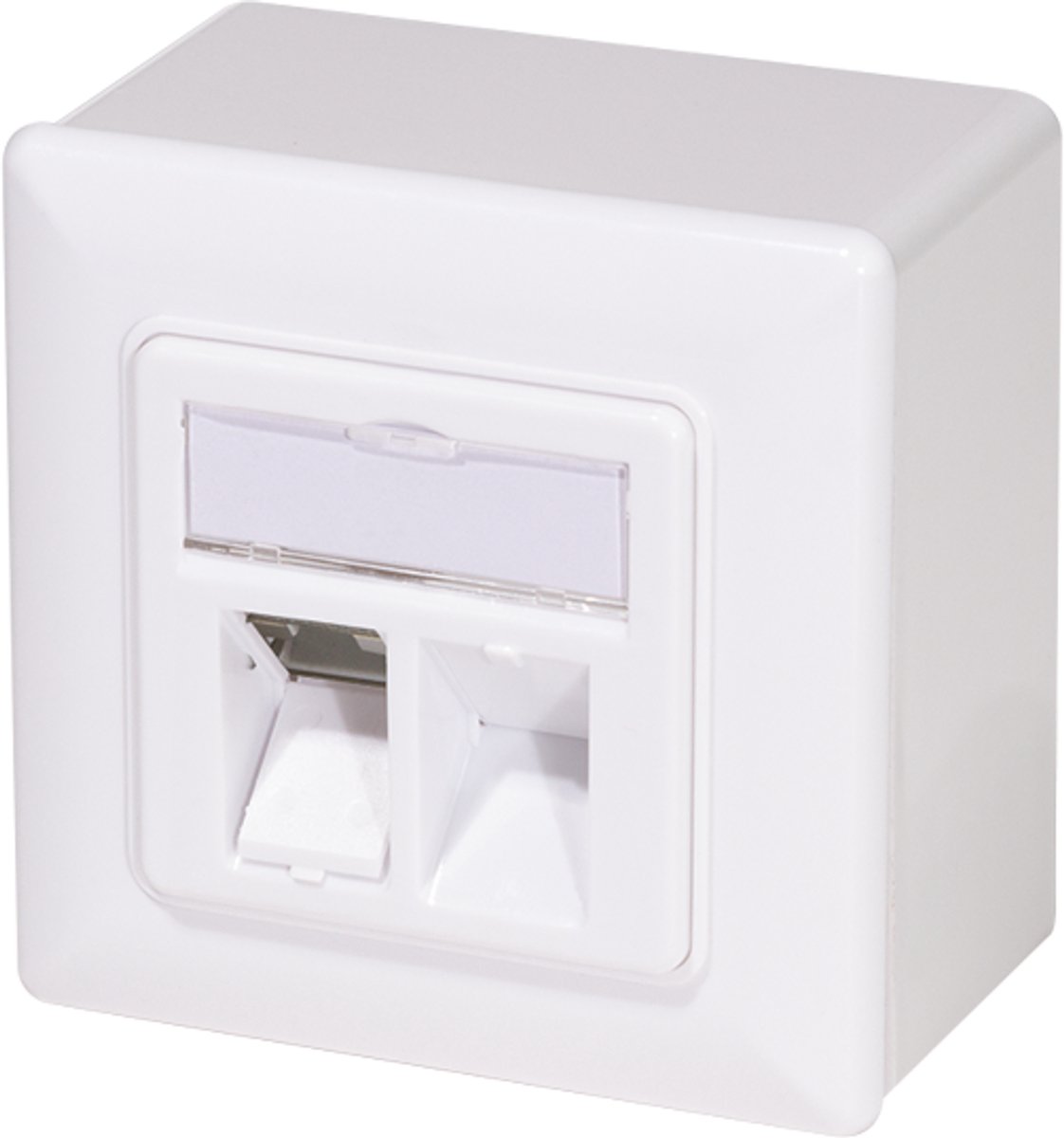 LogiLink aansluitdoos Cat.6A, 2x RJ45, wit, afgeschermd