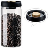 Koffieblik - Vacuüm koffieblik - 1800 ML - luchtdichte voorraadpot - foodsaver - Glas – koffiepot - koffiepot glas – koffieblik – bewaarblik – bewaarblik - glazen pot - glazen voorraadpot - voorraadpotten glas met deksel - met Handmatige Vacuum Pom
