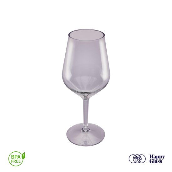 HappyGlass Lady Abigail plastic wijnglazen - Set van 4 kunststof herbruikbare wijnglazen - 47cl - Noble smoke - BPA-vrij Tritan- Limited Edition — afbeelding 4