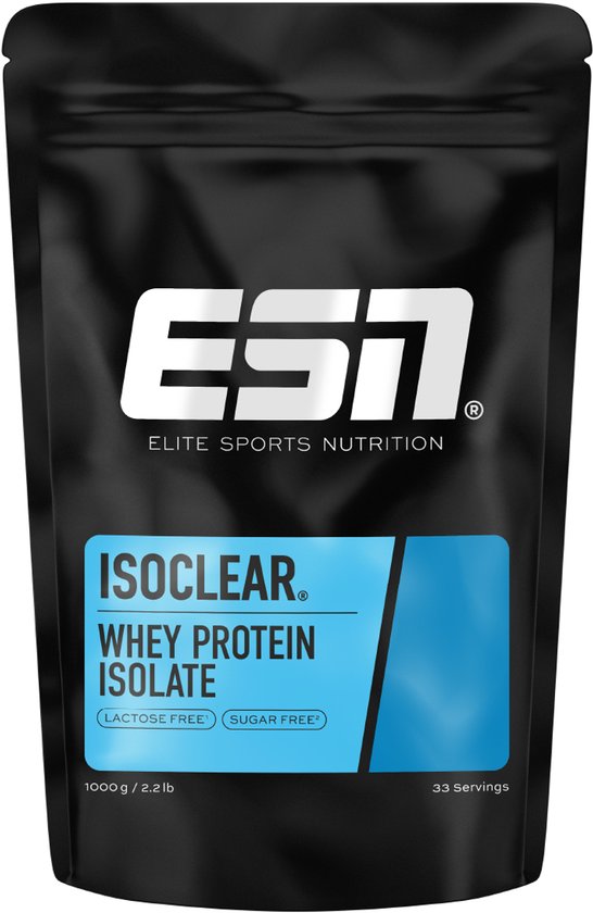 ESN ISOCLEAR Whey Isolate Proteine Poeder, Strawberry Lime, 1000g g, 33 Porties Heldere Wei Poeder – Lactosevrij Eiwitshake