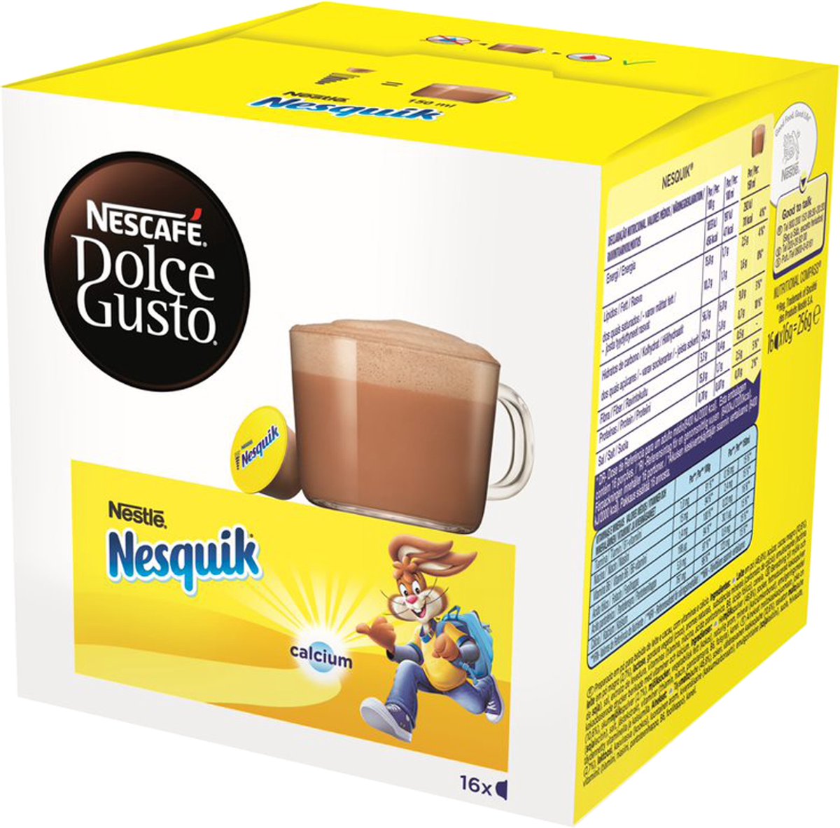 Nescafé Dolce Gusto capsules Nesquik - chocolademelk - 6x16cups =96 cups - geschikt voor 96 drankjess