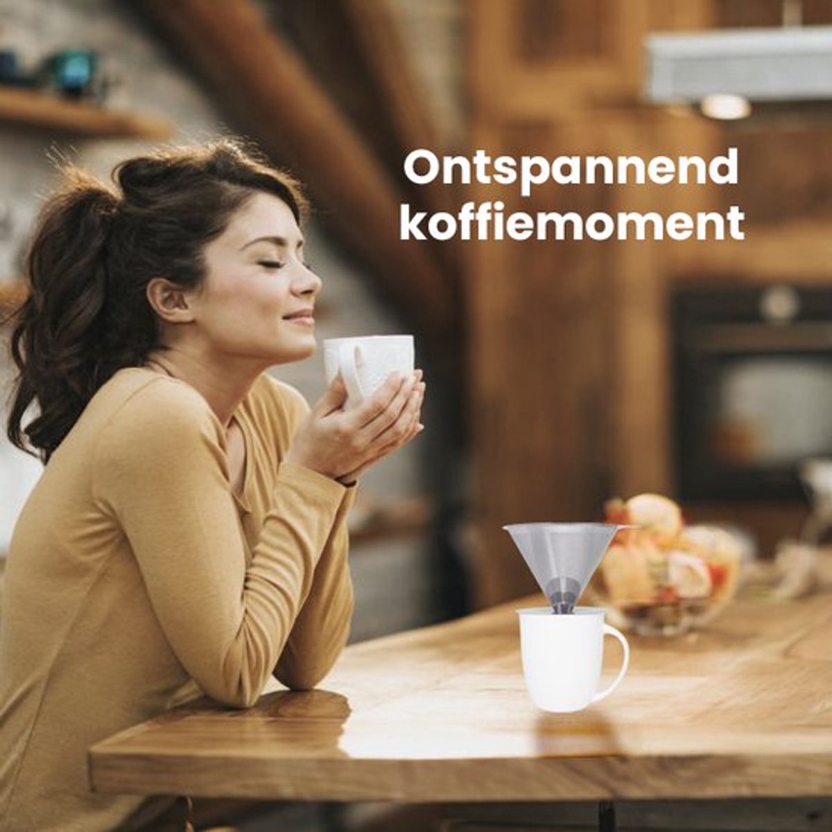 RVS Koffiefilter - Herbruikbaar - Koffiefilterhouder - Pour Over Koffie - Herbruikbare - Koffiefilter - RVS - Koffiefilter Houder - Barista - Filterkoffie Pour Over - Reizen - Koffiefilterhouder - Camping - Travel - RVS Gaas - koffiefilter van roes — cadeau in Kookcadeaus - foto 4