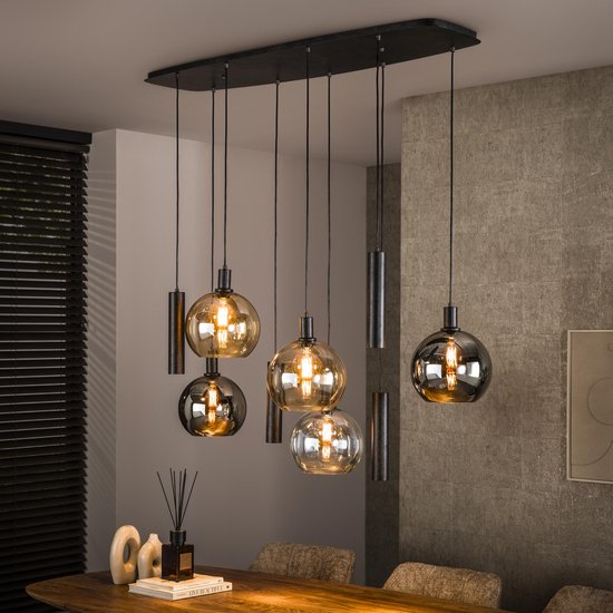 Hoyz Collection - Hanglamp Sfera Tricolore 5+4-lichts - Artic Zwart
