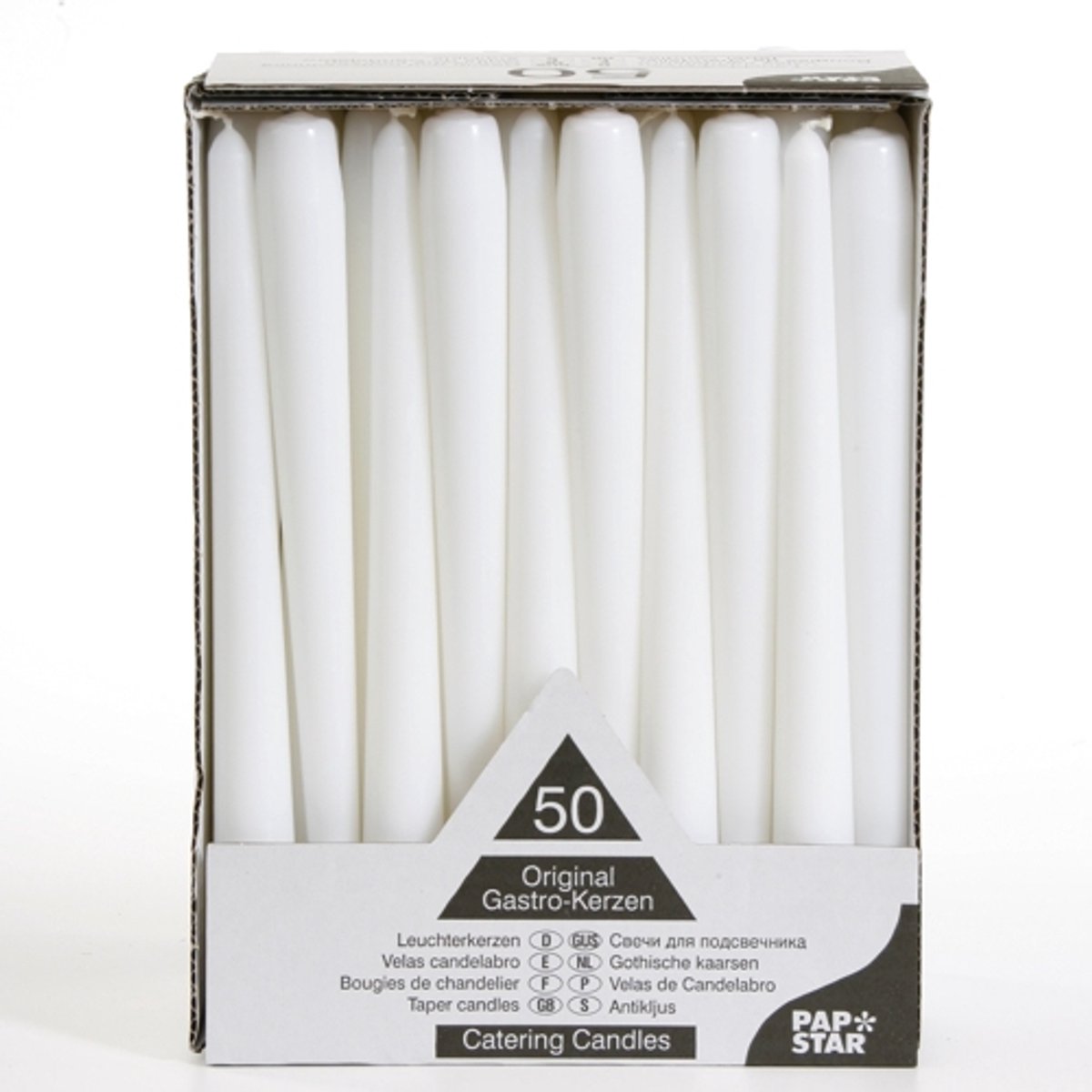 papstar kaars 22mm wit 50 stuks pak