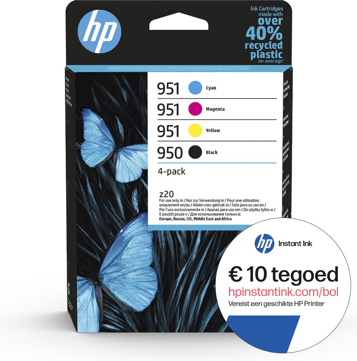 HP 950/ HP 951 & 950XL - Inktcartridge - Kleur & Zwart + Instant Ink tegoed