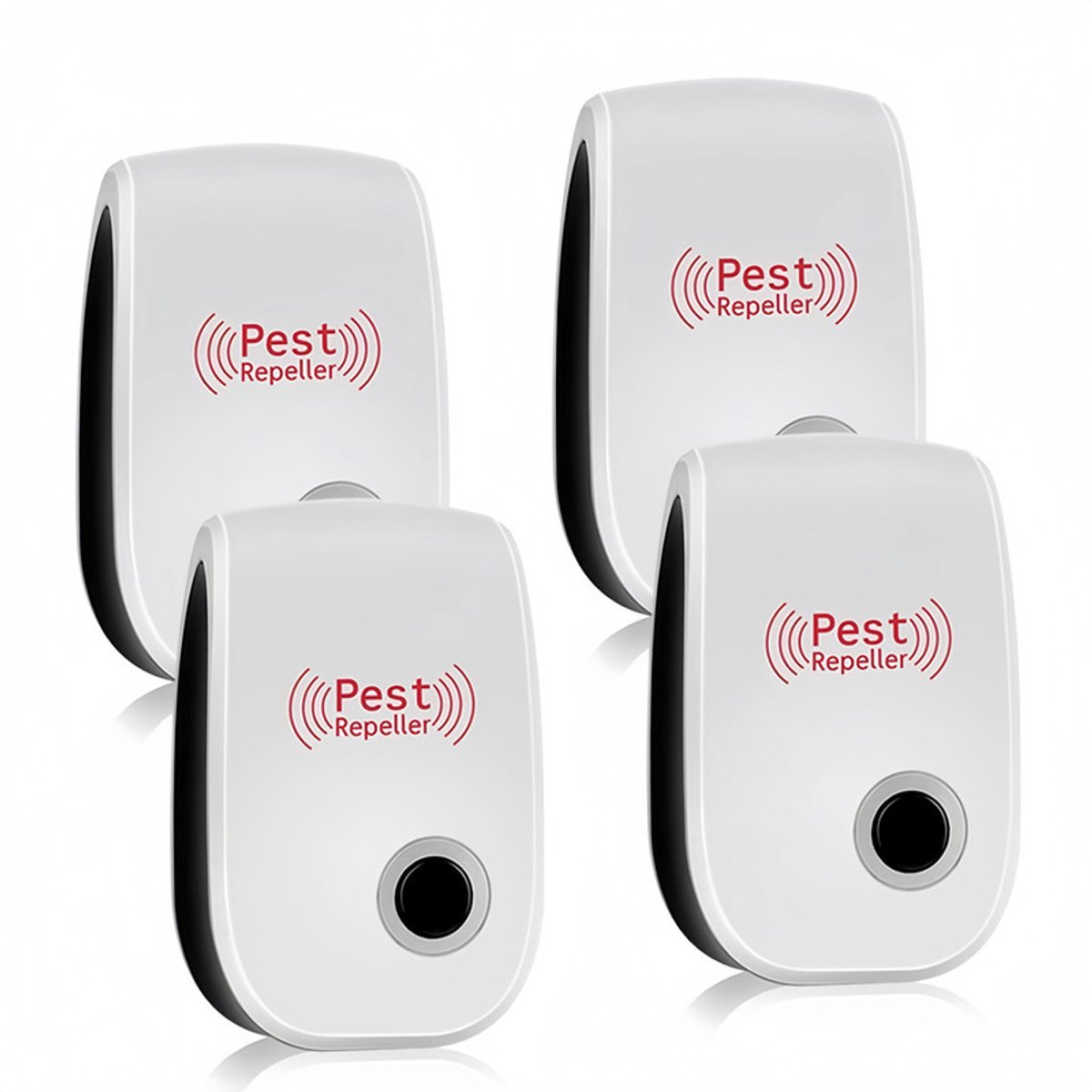 4-pack - Muizenval- Ultrasone knaagdierverjager-ongedierte verjager met ultrasone-muizenverjager ultrasone binnen-Ultrasoon ongedierteverjager -Muizenverjager in plug-in voor binnen tegen muizen, ratten, muggen, kakkerlakken