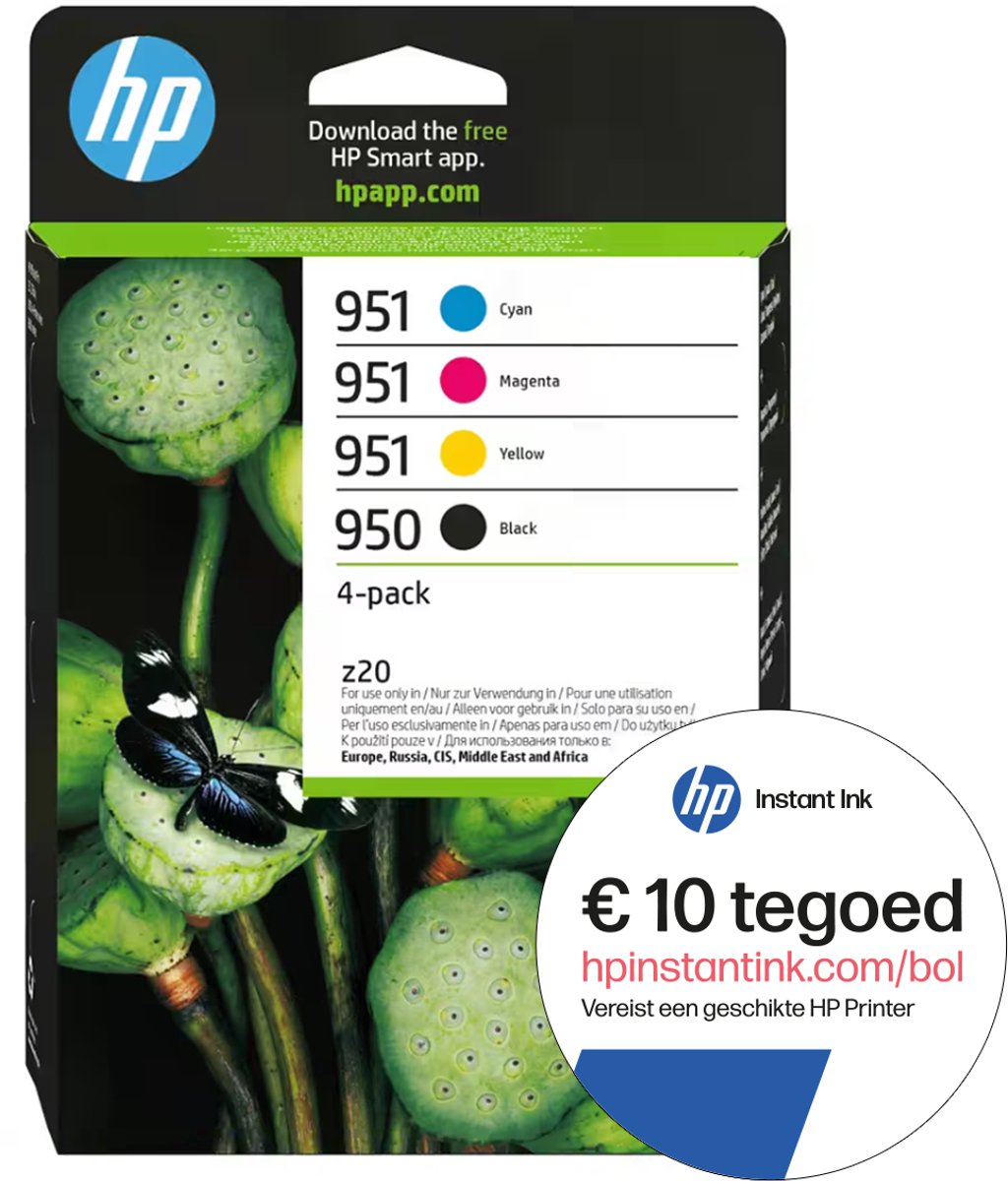 HP 950 & 951 - Inktcartridge kleur & zwart + Instant Ink tegoed