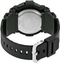 Onderkant van een zwart G-Shock horloge met metalen achterkant en datumstempel.