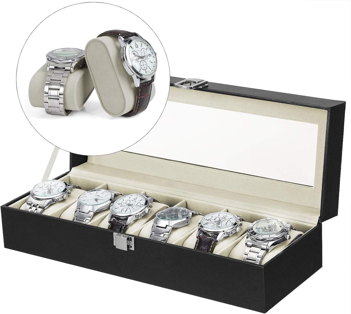 Candala horlogebox - luxe opbergdoos voor horloges en sieraden stijlvol design hoogwaardige afwerking tijdloos karakter praktisch formaat