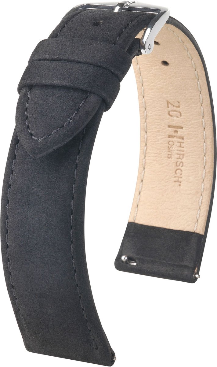 Hirsh Horlogeband Osiris Zwart - Leer - 17mm