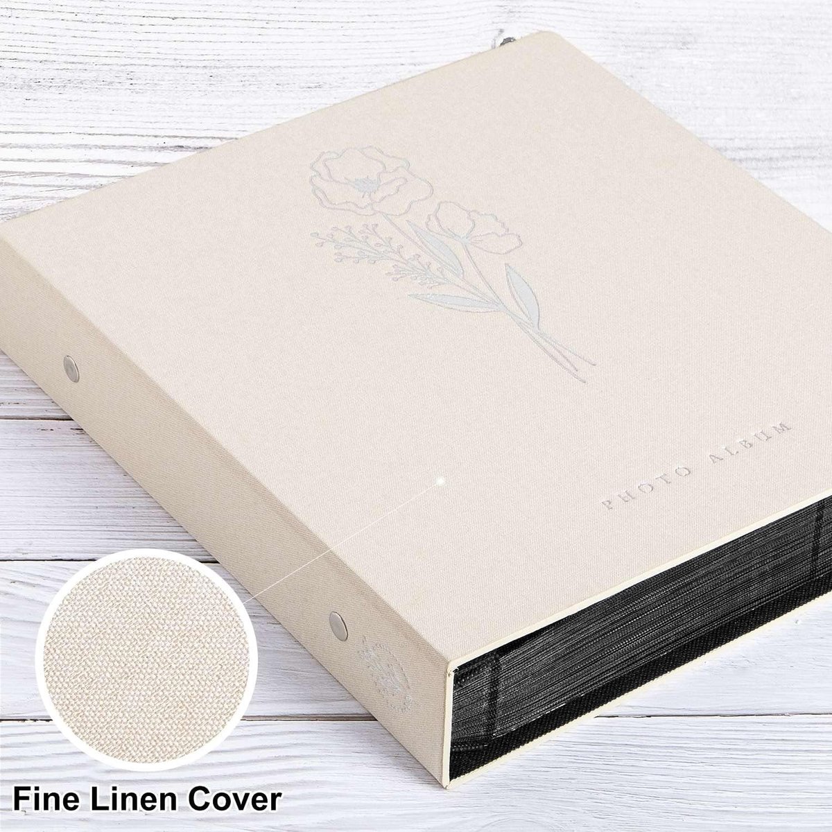 Candala fotoalbum met harde kaft – 15 cm, beige – luxe album voor je mooiste herinneringen