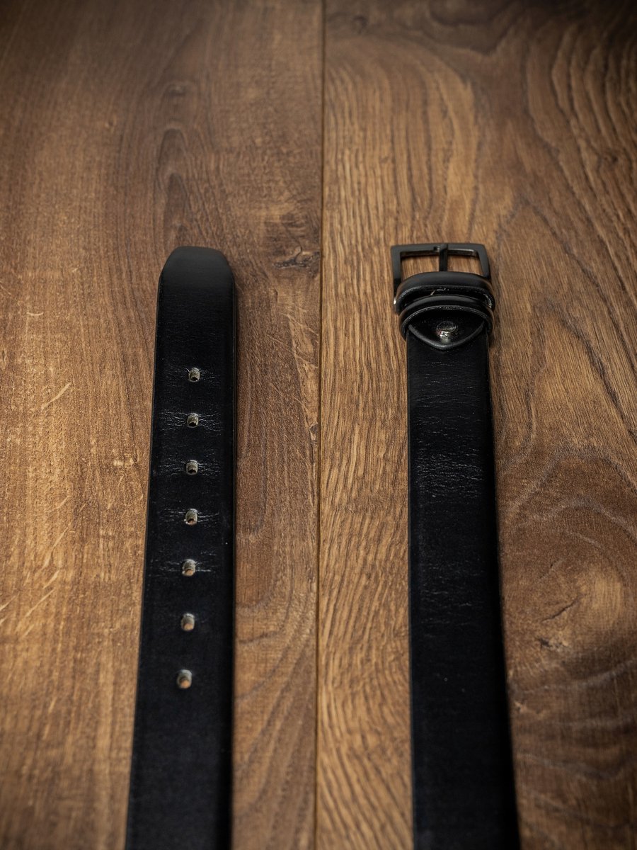 Lederen herenriem BOM-01-SO BLACK 110