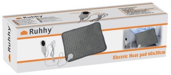 Ruhhy Warmtedeken - 60 x 30 cm - katoen - afstandsbediening - elektrische deken - verwarmingskussen — afbeelding 4