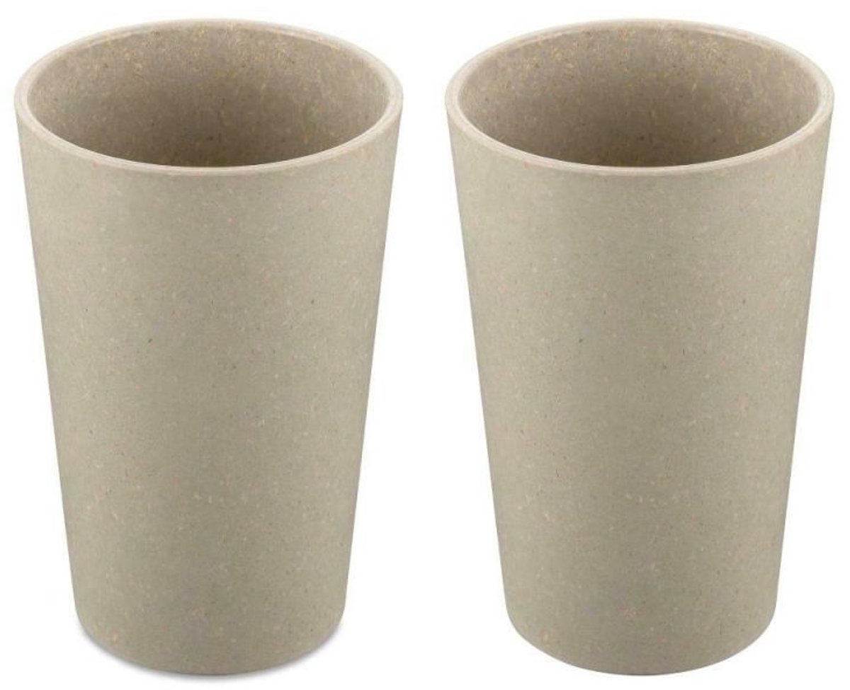Koziol Bio-Circulair - Connect Beker 350 ml Set van 2 Stuks - Gerecycled Zonnebloemolie - Bruin -