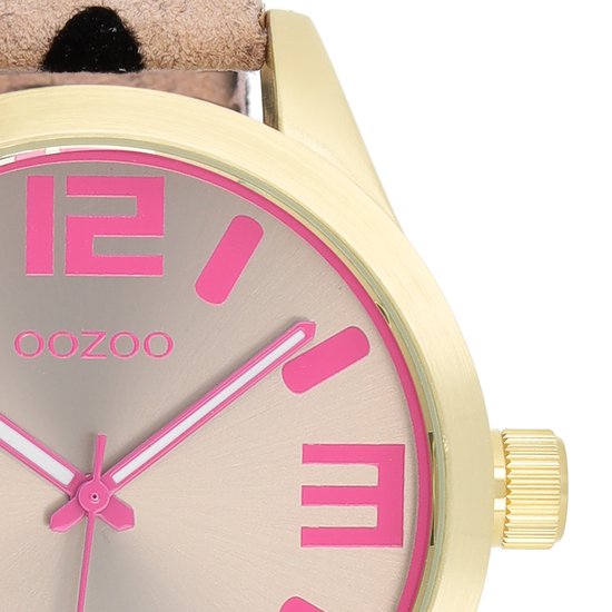 Montres OOZOO - Montre dorée avec bracelet en cuir - C1099