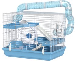 PawHut-Hamsterkooi-Staal-47,5x31,5x29,5cm-Lichtblauw