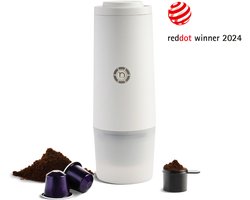 Nomious PrimeBrew Draagbare Espressomachine – Zelfverwarmend – 20 Bar – Oplaadbaar – Nespresso Capsules & Gemalen Koffie