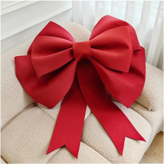 PULUZ - Nœud décoratif Extra large à DIY , nœud géant rouge, nœud cadeau pour mariage, Saint-Valentin, Noël, vin rouge, 30 cm