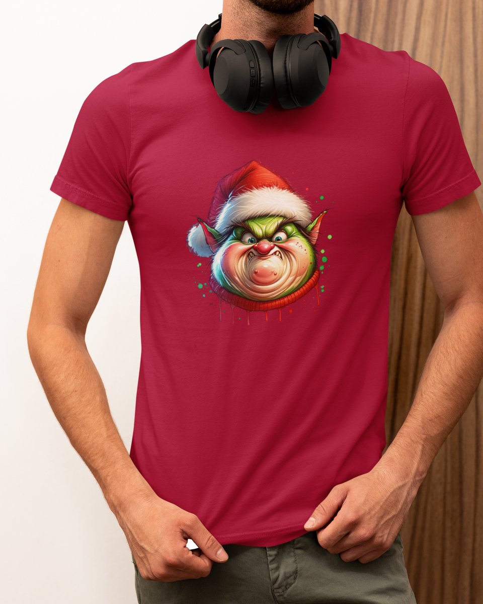 Merry Grumpmas - Kerst T-shirt Rood - Grappig T-shirt - Maat M - Kerst Cadeau Mannen - Limited Edition