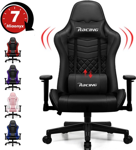 Afbeelding van Review Hiaonyx Gamestoel Ergonomisch Zwart 170° Verstelbaar