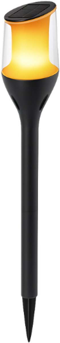 ZOLUNA Solar Grondspies Anky - Tuinverlichting op Zonneenergie - Solar Fakkel - Buitenverlichting - Tuinverlichting - LED tuinverlichting - Vlam Effect - IP65 - 56 cm Hoog