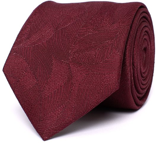 TRESANTI | DANIEL | Cravate en soie à motif graphique | Bourgogne