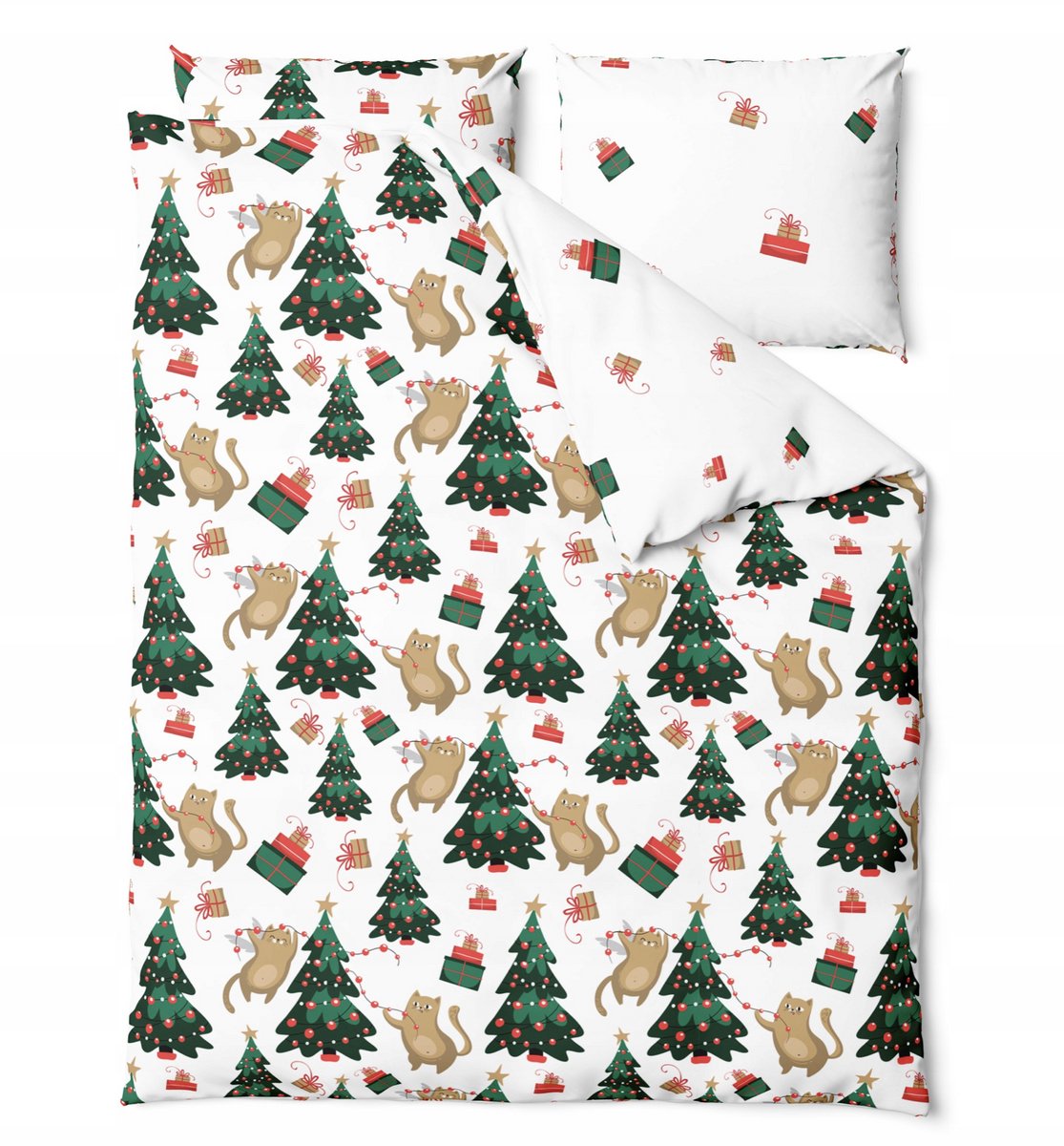 Kerst dekbedovertrek Santa 140x200 Christmas Xmas Microfiber Polyester