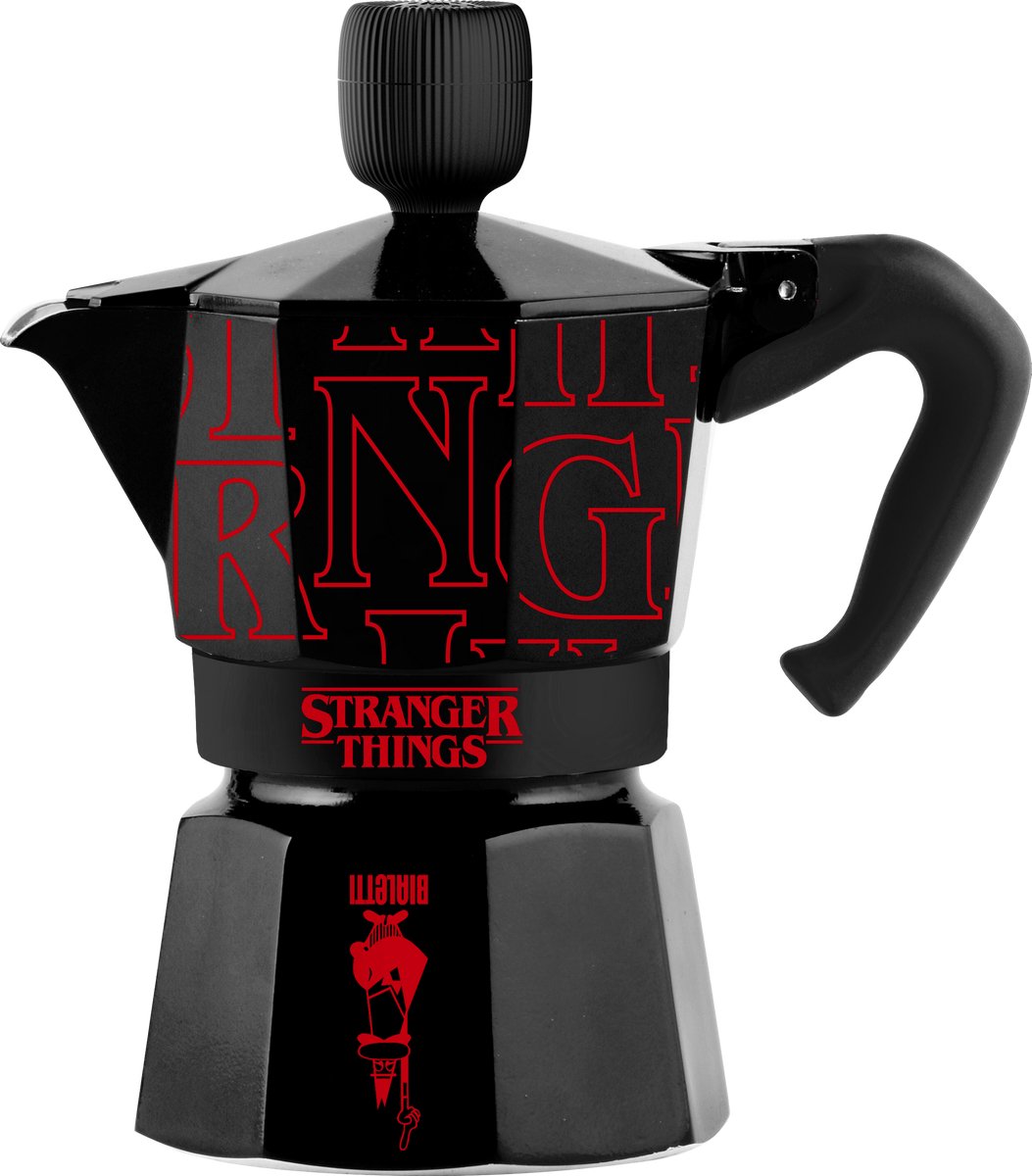 Bialetti Stranger Things - Percolator - Moka Express 3 kops - Aluminium - Met Stranger things sound effect