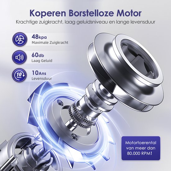 Grenintol Draadloze stofzuiger, 38 kPa/500 W, krachtige elektrische bezem, 35 minuten, afneembare accu, 4-in-1 stofzuiger en handstofzuiger, anti-wikkeling voor vloeren/tapijten, 1 l S119 Grenintol Draadloze stofzuiger, 38 kPa/500 W, krachtige elektrische bezem, 35 minuten, afneembare accu, 4-in-1 stofzuiger en handstofzuiger, anti-wikkeling voor vloeren/tapijten, 1 l S119