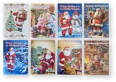 Cards & Crafts 50 Kerst- en Nieuwjaarskaarten - 9,5x14cm - 10 x 5 dubbele kaarten met enveloppen - serie Dieren