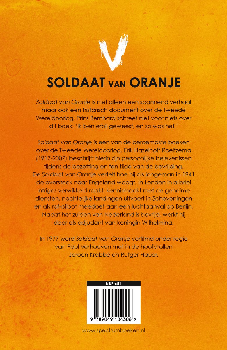 Soldaat van Oranje - back cover