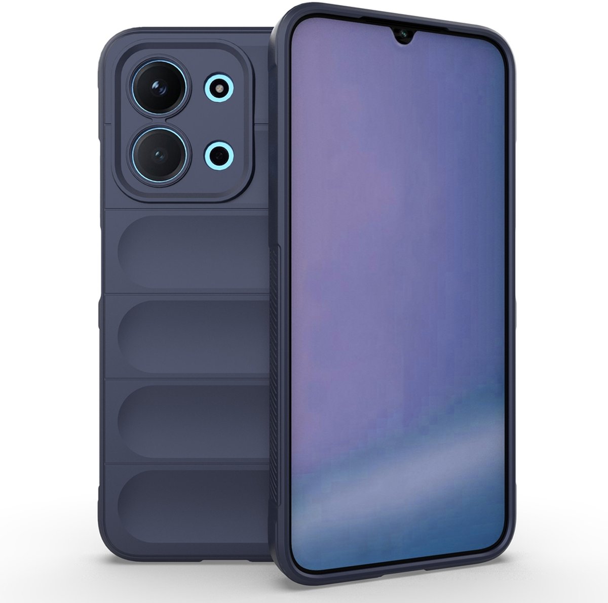 MobyDefend Hoesje - Geschikt voor Xiaomi Redmi 15C 5G - TPU Gripcase - Blauw