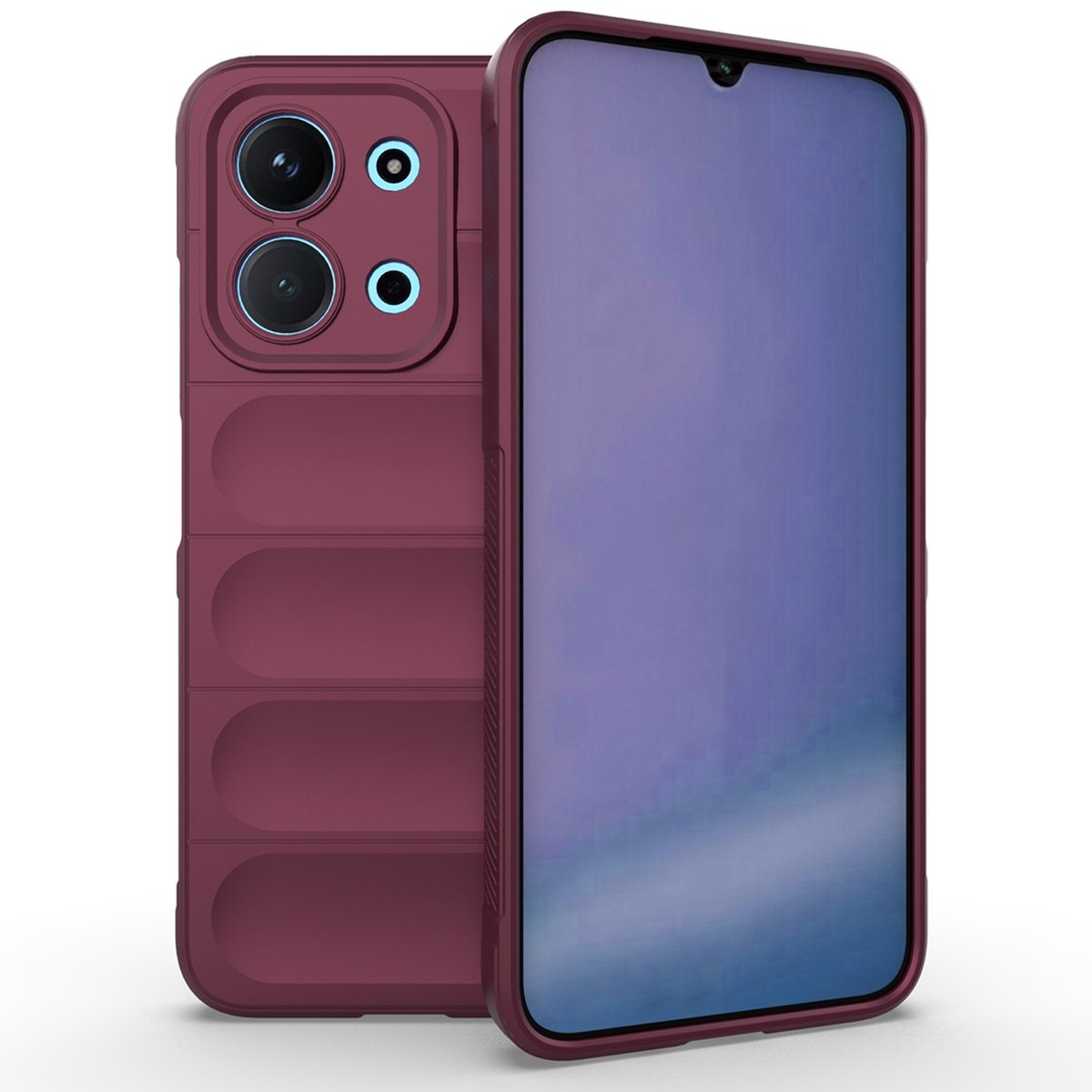 MobyDefend Hoesje - Geschikt voor Xiaomi Redmi 15C 5G - TPU Gripcase - Donkerpaars