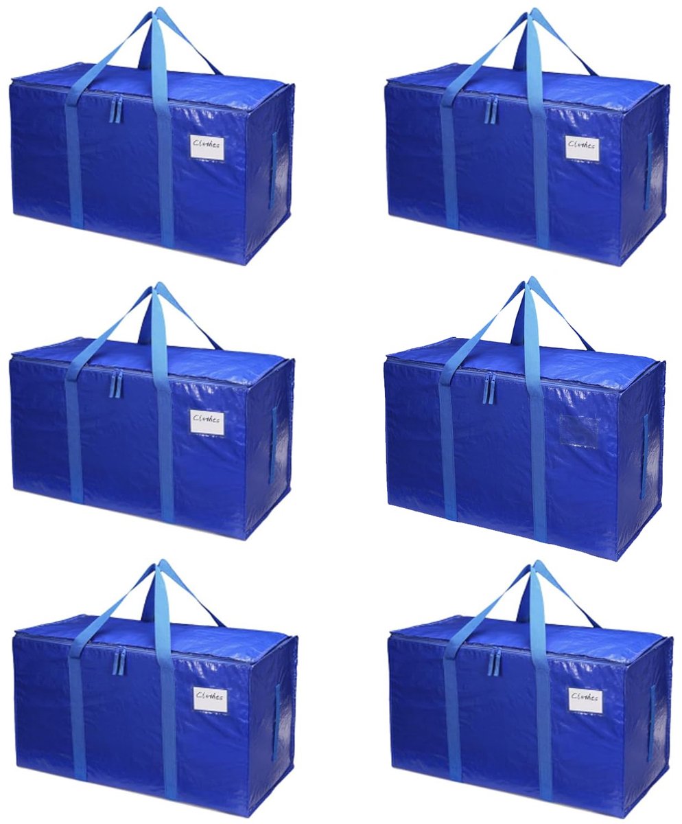 Unyqoos® Set van 6 multifunctionele transporttassen voor kleding en opslag
