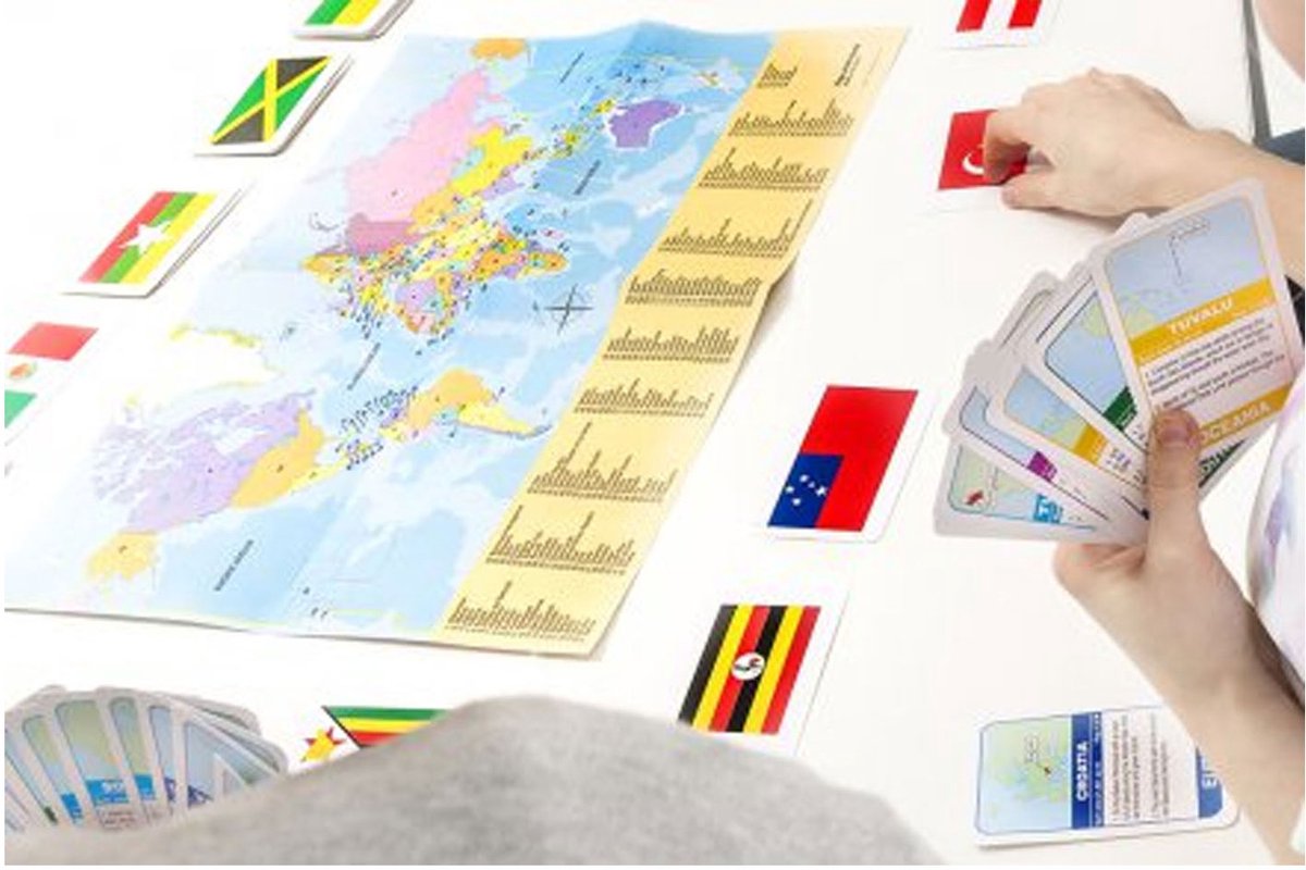 Tactic Vlaggen van de Wereld – Educatief spel – Leer de verschillende wereldvlaggen – 200 Kaarten – Inclusief wereldkaart — afbeelding 7
