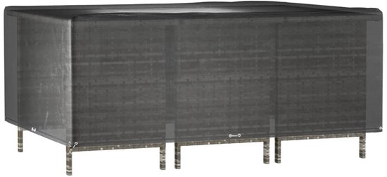 vidaXL Housses de meubles de jardin - Zwart - 270 x 180 x 90 cm - PE - Aluminium - Résistant à Water et aux UV - Set de 2 - Housse pour meubles de jardin