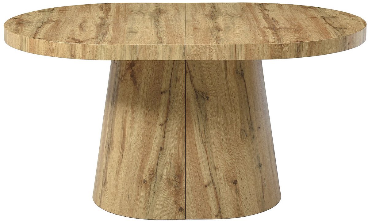 Vente-unique Uitschuifbare eettafel voor 6 tot +12 personen van MDF - Licht naturel - CLOEVA Natuurlijk licht