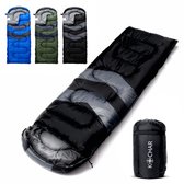 Kochar Slaapzak 2kg - 4 seizoenen - Slaapzakken voor Volwassenen en Kinderen - Met compressie draagtas - Ideaal voor Kamperen & Outdoor survival - Zwart